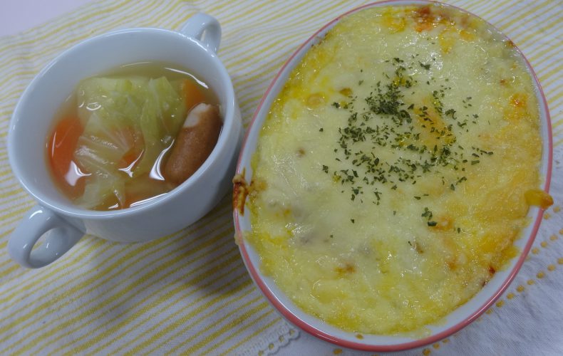 ミラノ風ドリアとポトフ